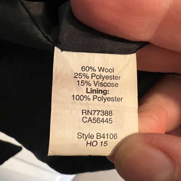 J. Crew wool/poly coat standing ruffled collar - Picture 4 of 4